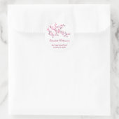 Sticker Rond Fleurs florales de cerisier rose blanc (Sac)