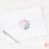 Sticker Rond Fleurs florales Mariage Enregistrer la date (Enveloppe)