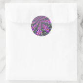 Sticker Rond Fleurs fractales (Sac)