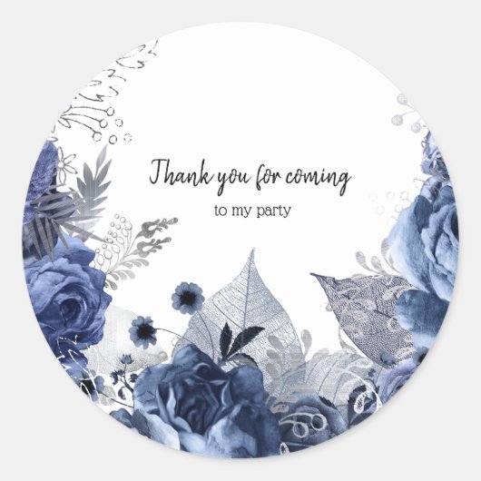 Sticker Rond Fleurs glam chic modernes pour toutes les occasion (Devant)