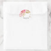 Sticker Rond Fleurs glam chic modernes pour toutes les occasion (Sac)
