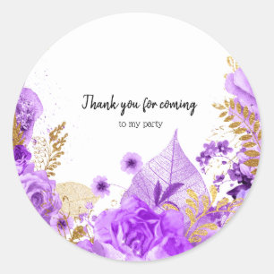 Sticker Rond Fleurs glam chic modernes pour toutes les occasion