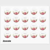 Sticker Rond Fleurs glam chic modernes pour toutes les occasion (Feuille)