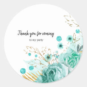 Sticker Rond Fleurs glam chic modernes pour toutes les occasion