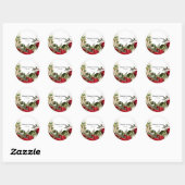 Sticker Rond Fleurs glam chic modernes pour toutes les occasion (Feuille)