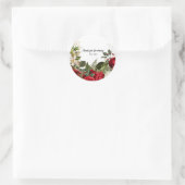 Sticker Rond Fleurs glam chic modernes pour toutes les occasion (Sac)
