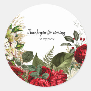 Sticker Rond Fleurs glam chic modernes pour toutes les occasion
