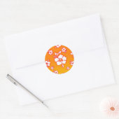Sticker Rond Fleurs hawaïennes (Enveloppe)