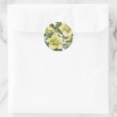 Sticker Rond Fleurs Hellebore Élégantes (Sac)
