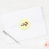 Sticker Rond fleurs horizontales1 (Enveloppe)