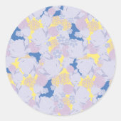 Sticker Rond fleurs japonaises (Devant)