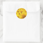 Sticker Rond Fleurs jaunes (Sac)