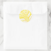 Sticker Rond fleurs jaunes (Sac)