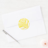 Sticker Rond fleurs jaunes (Enveloppe)