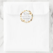 Sticker Rond Fleurs Jaunes mignonnes en première communion espa (Sac)