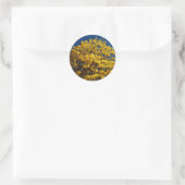 STICKER ROND FLEURS JAUNES QUEENSLAND AUSTRALIE (Sac)