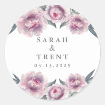 Sticker rond Fleurs Lavande Classique