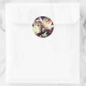 Sticker Rond Fleurs Lily souriantes (Sac)