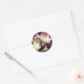 Sticker Rond Fleurs Lily souriantes (Enveloppe)