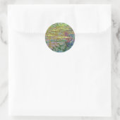 Sticker Rond Fleurs Lys d'Eau Claude Monet Fine Art (Sac)