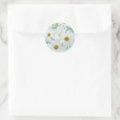 Sticker Rond Fleurs marguerites (Sac)
