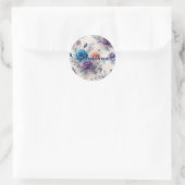 Sticker Rond Fleurs Merci (Sac)