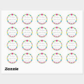 STICKER ROND FLEURS MEXICAINES COLORÉES (Feuille)