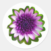 Sticker Rond Fleurs minuscules violettes (20) (Devant)