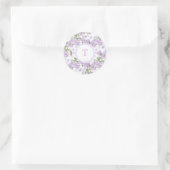 Sticker Rond Fleurs Monogrammes Wisteria (Sac)