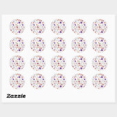 Sticker Rond Fleurs motifs (Feuille)