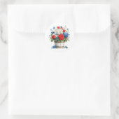 Sticker Rond Fleurs patriotiques (Sac)