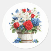 Sticker Rond Fleurs patriotiques (Devant)