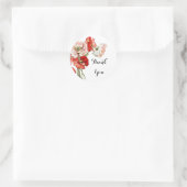Sticker Rond Fleurs pavot sauvage personnalisent (Sac)