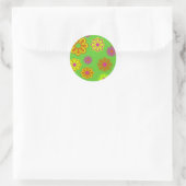 Sticker Rond fleurs pop mod super (Sac)