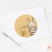 Sticker Rond Fleurs pour vous (Enveloppe)