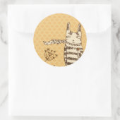 Sticker Rond Fleurs pour vous (Sac)