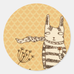 Sticker Rond Fleurs pour vous