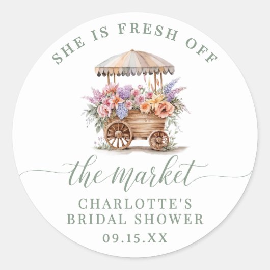 Sticker Rond Fleurs retirées de la vente Fête de mariage (Devant)
