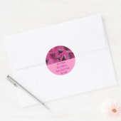 Sticker Rond Fleurs roses (Enveloppe)