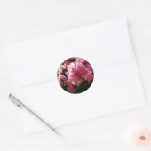 Sticker Rond Fleurs roses (Enveloppe)