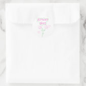 Sticker Rond Fleurs roses Fleurs Fille (Sac)