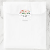 Sticker Rond fleurs roses rousses en conserve, confiture, prése (Sac)