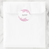 Sticker Rond Fleurs roses RSVP (Sac)