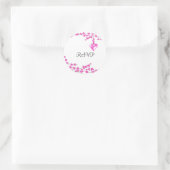 Sticker Rond Fleurs roses RSVP (Sac)