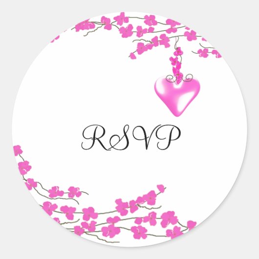 Sticker Rond Fleurs roses RSVP (Devant)