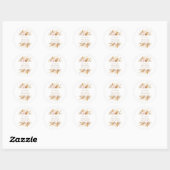 Sticker Rond Fleurs Rouges Pampas Mariage de palmier séché Gras (Feuille)