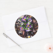 Sticker Rond Fleurs sauvages (Enveloppe)