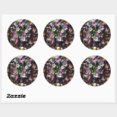 Sticker Rond Fleurs sauvages (Feuille)