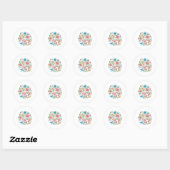 Sticker Rond Fleurs sauvages (Feuille)
