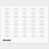 Sticker Rond Fleurs sauvages - Bébé en fleurs (Feuille)